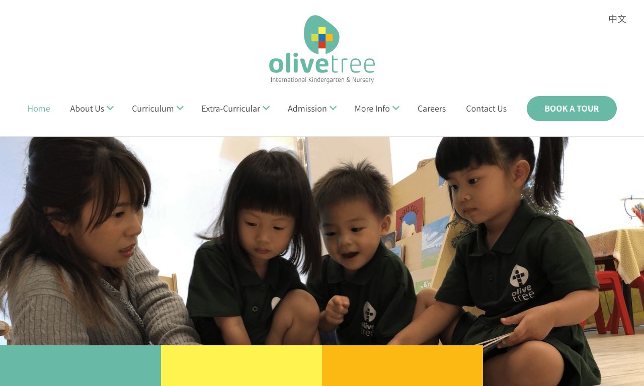 Screenshot of the Home Page of OLIVE TREE INTERNATIONAL KINDERGARTEN